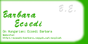 barbara ecsedi business card